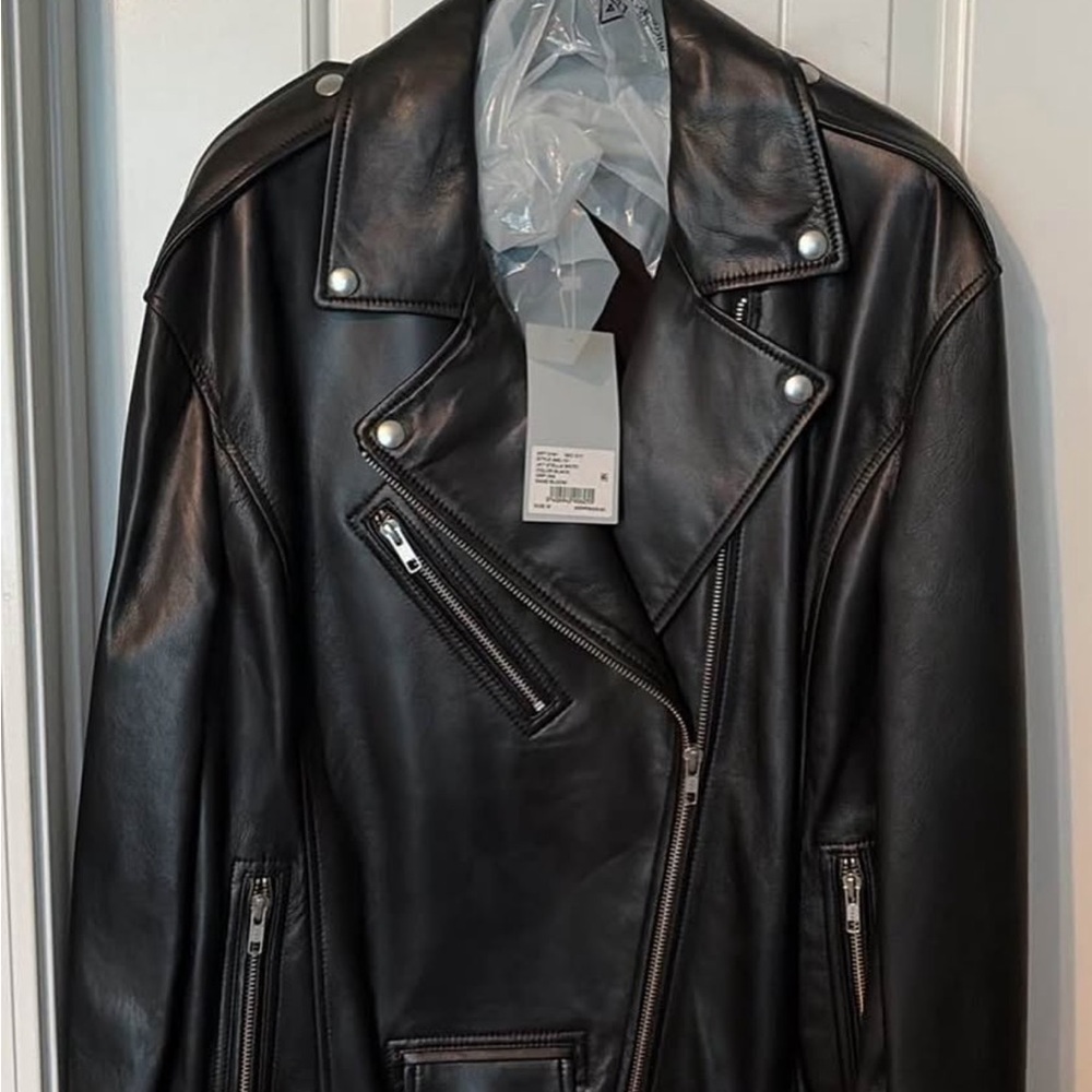 Black ANTONIO MELANI Leather Jacket